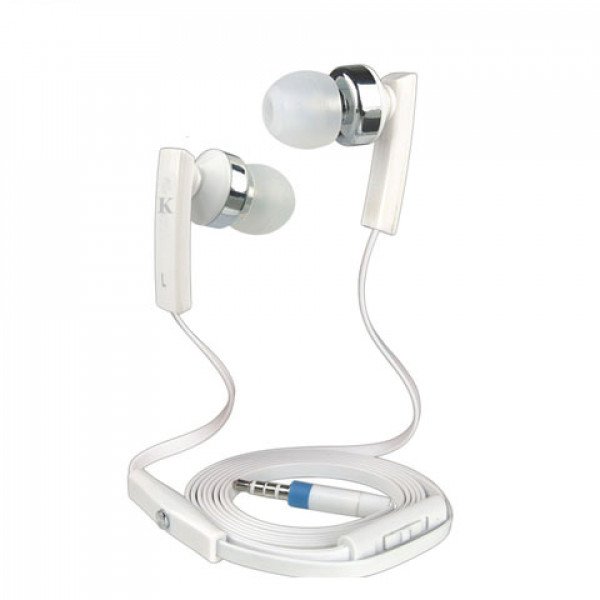 Wholesale KIK 888 Stereo Earphone Headset with Mic and Volume Control (888 White)